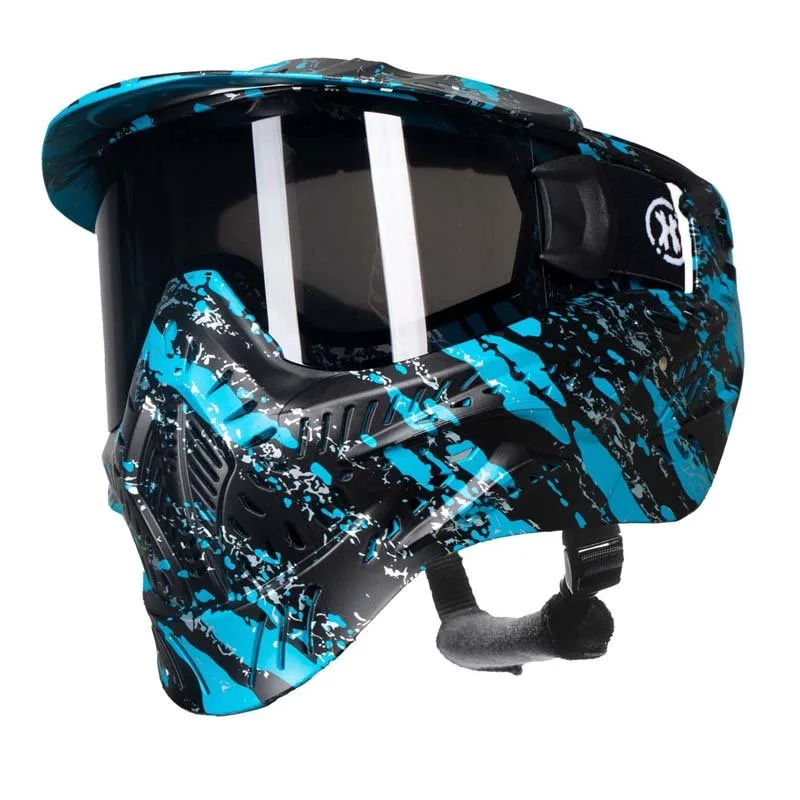 HK Army HSTL Paintball Mask Thermal Fracture - Black/Turquoise