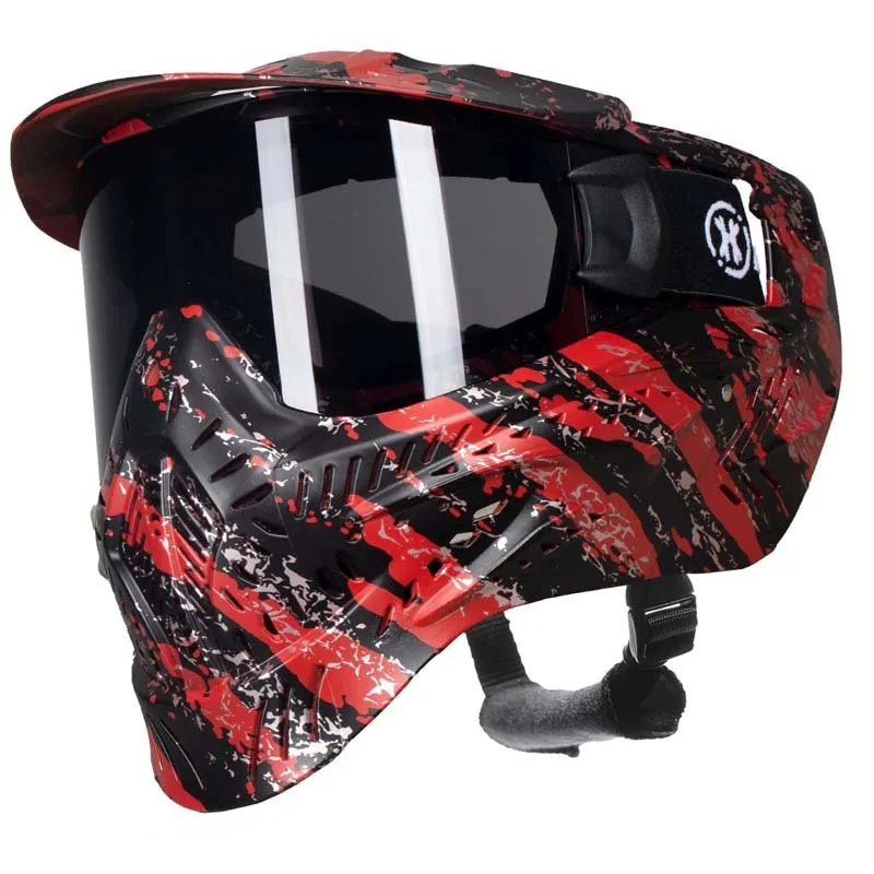 HK Army HSTL Paintball Mask Thermal Fracture - Black/Red