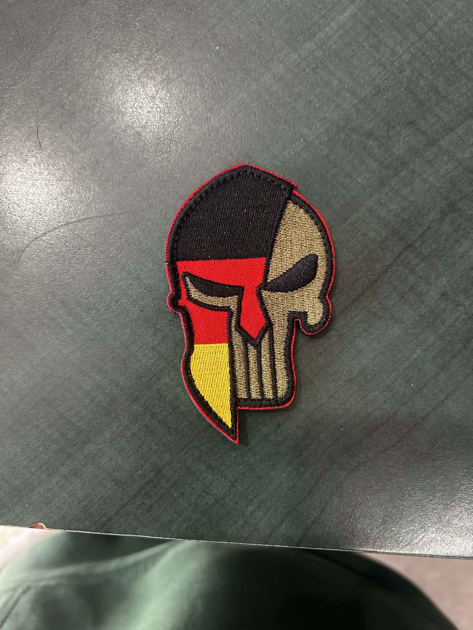 Patch Spartan Skull Allemand Velcro